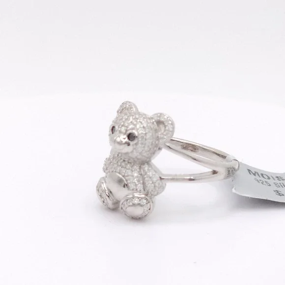 2.00 Ctw Moissanite Teddy Bear Ring – 925 Silver Plated, GRA Certified - Picture 17 of 17